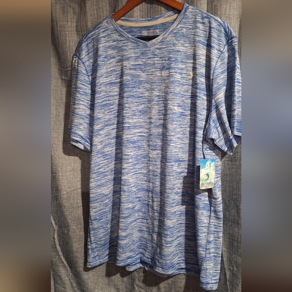 Reel Legends Blue and White Patterned Shirt